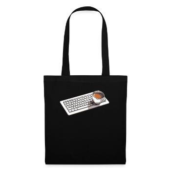 Entwickler Coder Programmierer Kaffee - Stoffbeutel - Schwarz - Vorne