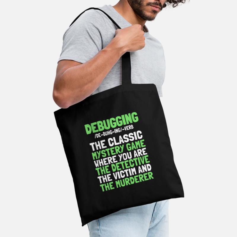 Developer, Coder, Programmer, Funny, Debugging Tote Bag