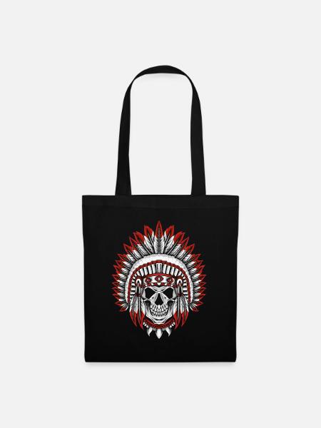 Indigene Totenkopf - Stoffbeutel - Schwarz