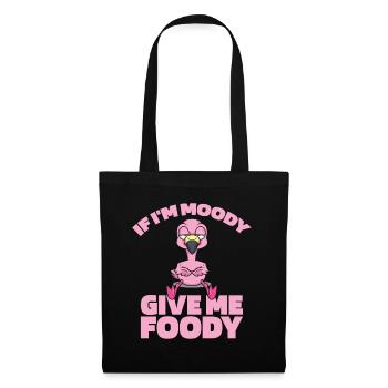 Flamingo Drôle Si Je Suis De Mauvaise Humeur Donnez-Moi Gourmand - Sac en tissu - noir - Devant
