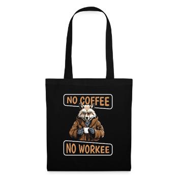 Kaffee Cafe Wolf No Coffee No Workee - Tote Bag - black - Front
