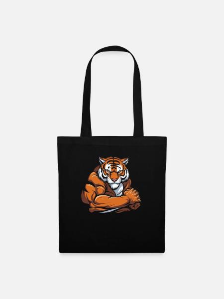Fitness Tiger - Stoffbeutel - Schwarz