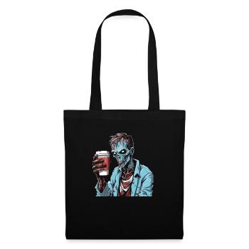 Kaffee Cafe Halloween Zombie Hand - Stoffbeutel - Schwarz - Vorne