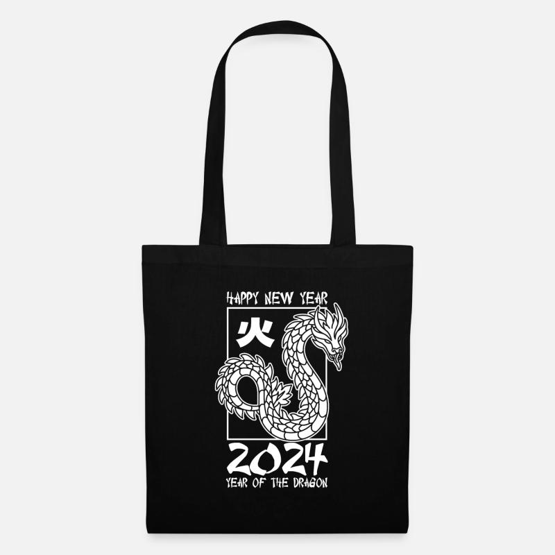Jahr Des Drachen 2024 - Stoffbeutel - Schwarz