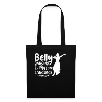 Raqs sharqi Citations de danse Danseur drôle Swing Salsa - Sac en tissu - noir - Devant