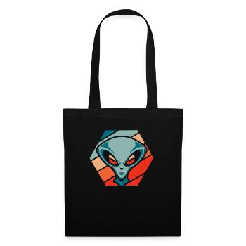 Alien Außerirdischer - Stoffbeutel - Schwarz - Vorne