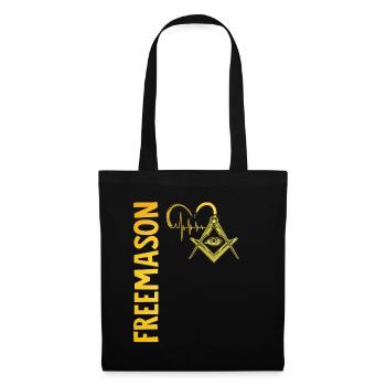 Masonic Freemasonry Fraternal - Stoffbeutel - Schwarz - Vorne
