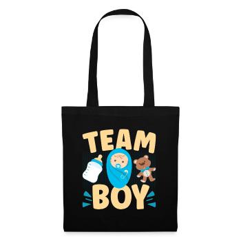 Gender Reveal Babyboy Baby Shower - Stoffbeutel - Schwarz - Vorne