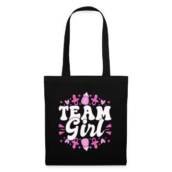Gender Reveal Babygirl Baby Shower - Stoffbeutel - Schwarz - Vorne