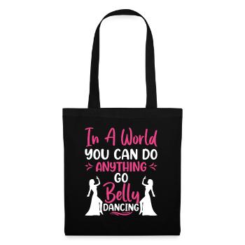 Funny Belly Dancer, Swing Dancer Hip Belly Dance - Stoffbeutel - Schwarz - Vorne
