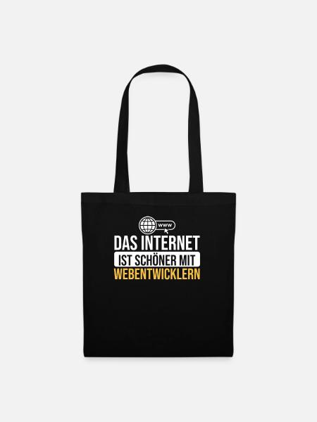 Webentwickler Frontend-Backend-Entwickler - Stoffbeutel - Schwarz