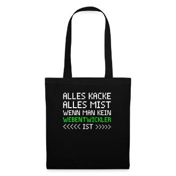 Webentwickler Projektmanager Webentwickler - Stoffbeutel - Schwarz - Vorne
