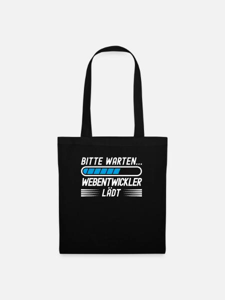 Webentwickler Programmierer UI/UX-Designer - Stoffbeutel - Schwarz