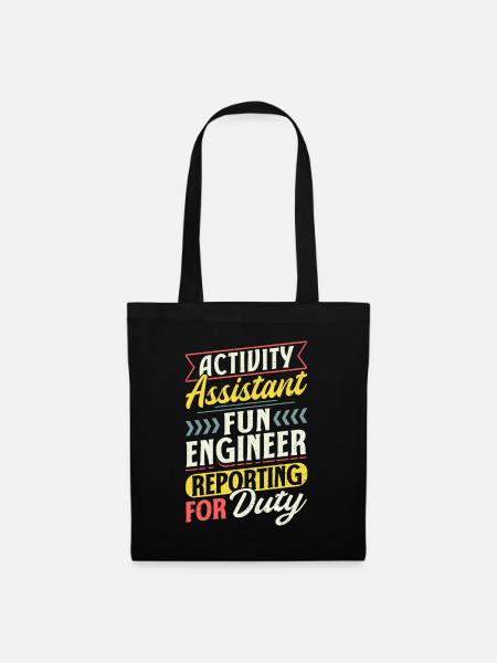 Funny Activity Assistant - Stoffbeutel - Schwarz