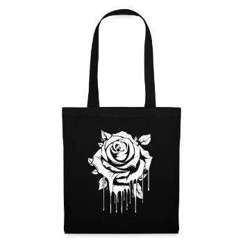 Rote Rose Goth Cool - Stoffbeutel - Schwarz - Vorne
