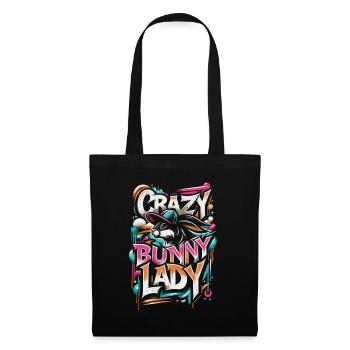 Crazy Bunny Lady - Tote Bag - black - Front