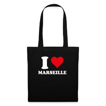 Ich liebe Marseille Geschenktourismus - Stoffbeutel - Schwarz - Vorne
