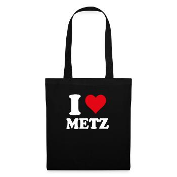 Ich liebe Metz Geschenktourismus - Stoffbeutel - Schwarz - Vorne