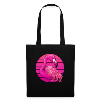 Flamant - Sac en tissu - noir - Devant