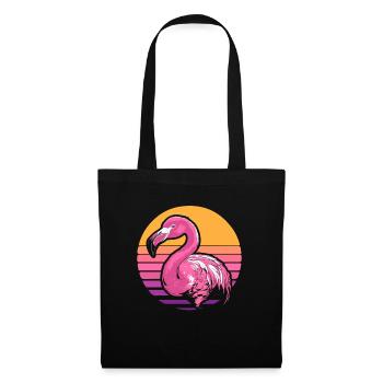Flamant - Sac en tissu - noir - Devant