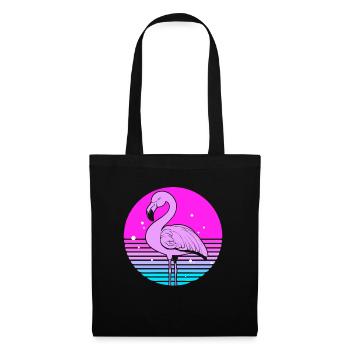 Flamant - Sac en tissu - noir - Devant