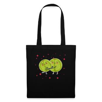 Mignon Couple Amla Étreindre Amla Fruits Lovers - Sac en tissu - noir - Devant