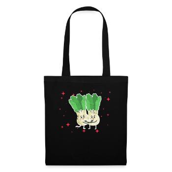 Cute Celery Couple Hugging Celery Lovers - Stoffbeutel - Schwarz - Vorne