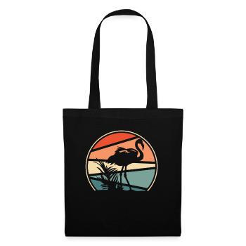 Flamant - Sac en tissu - noir - Devant