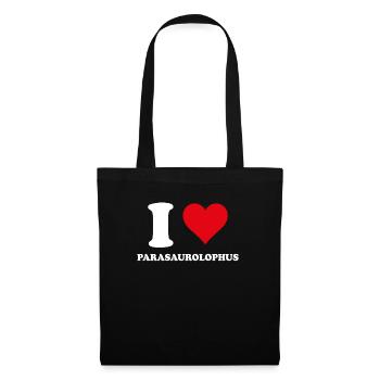 J'aime Parasaurolophus Paléontologie Dinosaure - Sac en tissu - noir - Devant