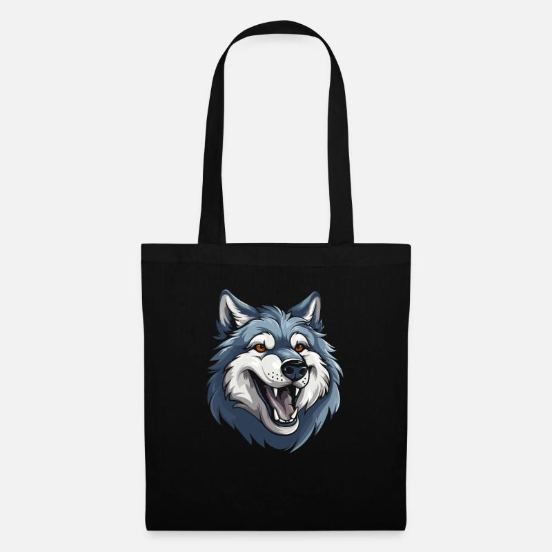 Wolf Smiling - Tote Bag - black