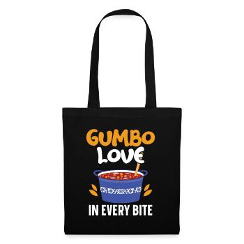 Gumbo Lovers Foodie Louisiane Manger Cuisine Cajun - Sac en tissu - noir - Devant