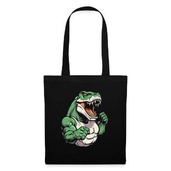 Fitness T Rex - Stoffbeutel - Schwarz - Vorne