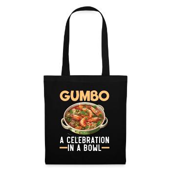 Gumbo Lovers Foodie Louisiane Manger Cuisine Cajun - Sac en tissu - noir - Devant