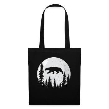 Lune de Ratel de blaireau de miel - Sac en tissu - noir - Devant