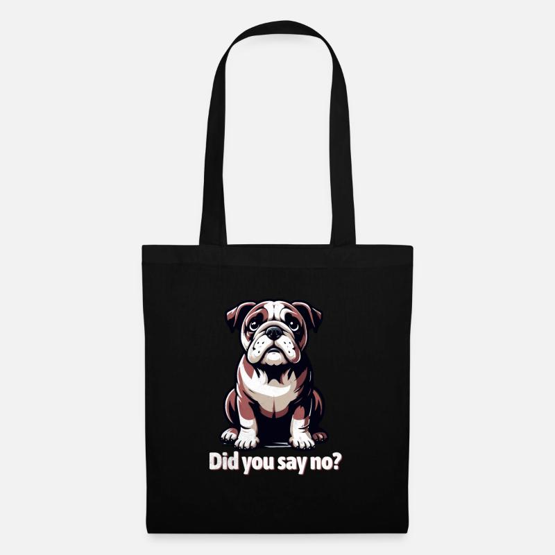 Süße Bulldogge - Stoffbeutel - Schwarz