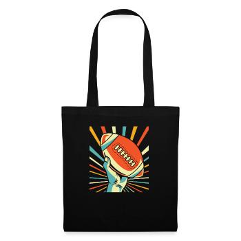 Football américain - Sac en tissu - noir - Devant