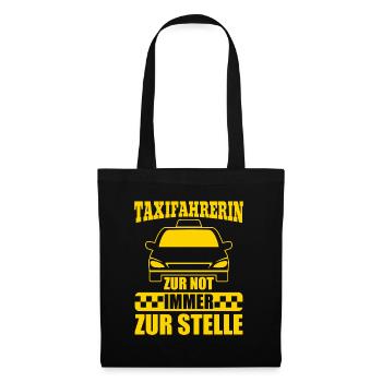 Taxifahrer Sauberes und gepflegtes Fahrzeug - Stoffbeutel - Schwarz - Vorne