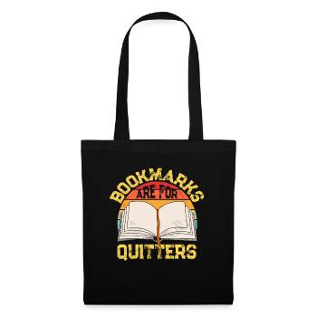 Les signets sont destinés aux livres bibliophiles de Quitters. - Sac en tissu - noir - Devant