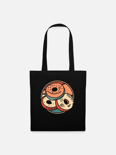 Donut - Stoffbeutel - Schwarz
