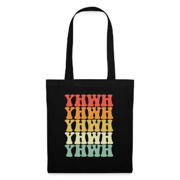 Yahweh Retro Retro Christian Faith Believer Hebrew - Tote Bag - black - Front