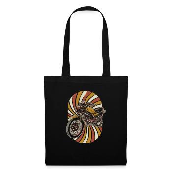 Moto Motard Motard - Sac en tissu - noir - Devant