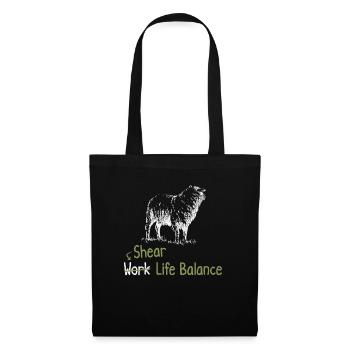 Shear Work Life Balance – Sheep Shepherd - Tote Bag - black - Front