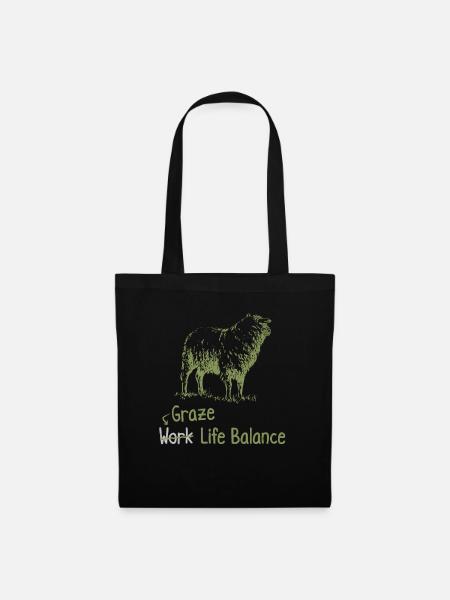 Shear Work Life Balance – Sheep Shepherd - Stoffbeutel - Schwarz