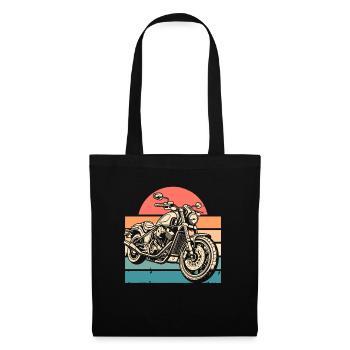 Moto Motard Motard - Sac en tissu - noir - Devant