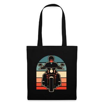 Moto Motard Motard - Sac en tissu - noir - Devant