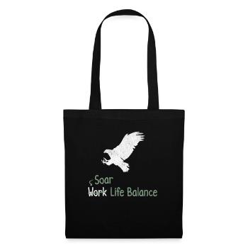 Soar Work Life Balance – Hawk - Tote Bag - black - Front