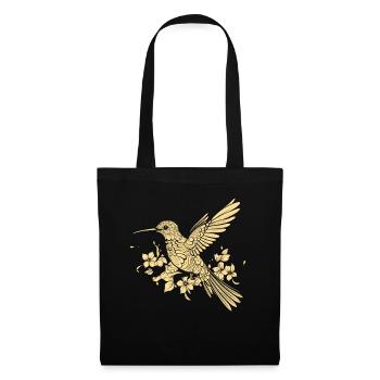 Hummingbird, Flowers, Flower Bird - Tote Bag - black - Front