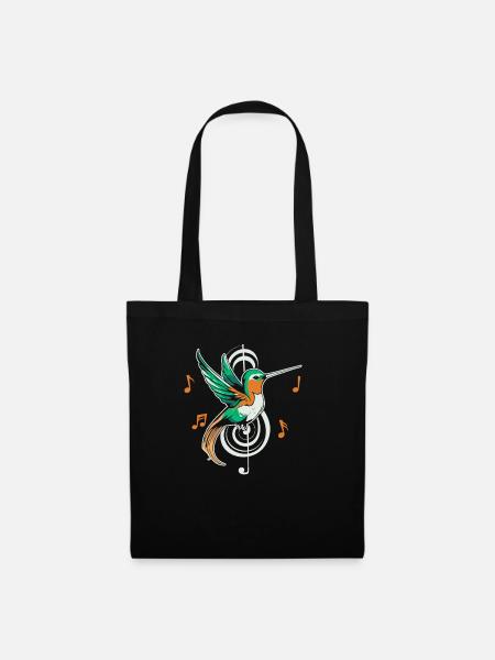 Note de musique Colibri - Sac en tissu - noir