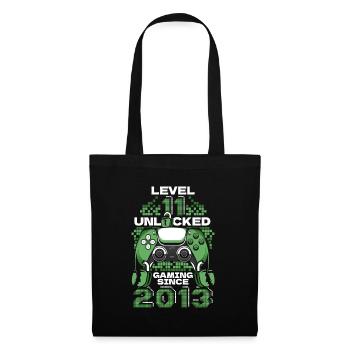 Jeux 11e anniversaire 11 ans de jeu - Sac en tissu - noir - Devant