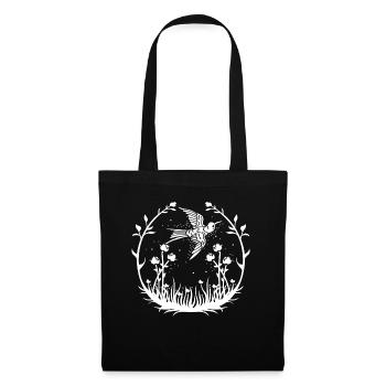 Hummingbird Flower Bird - Tote Bag - black - Front